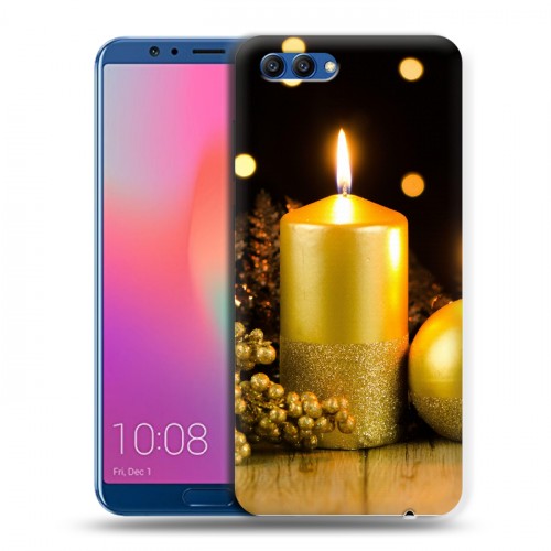 Дизайнерский пластиковый чехол для Huawei Honor View 10 Новогодние свечки