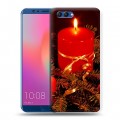 Дизайнерский пластиковый чехол для Huawei Honor View 10 Новогодние свечки