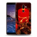 Дизайнерский пластиковый чехол для Nokia 7 Plus Новогодние свечки