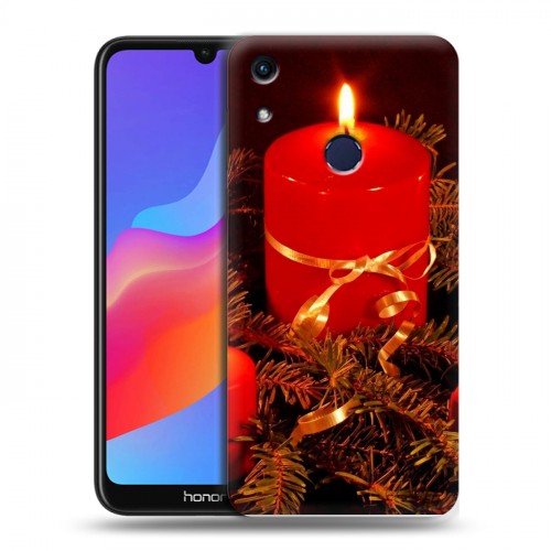 Дизайнерский пластиковый чехол для Huawei Honor 8A Новогодние свечки