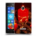 Дизайнерский пластиковый чехол для Microsoft Lumia 435 Новогодние свечки