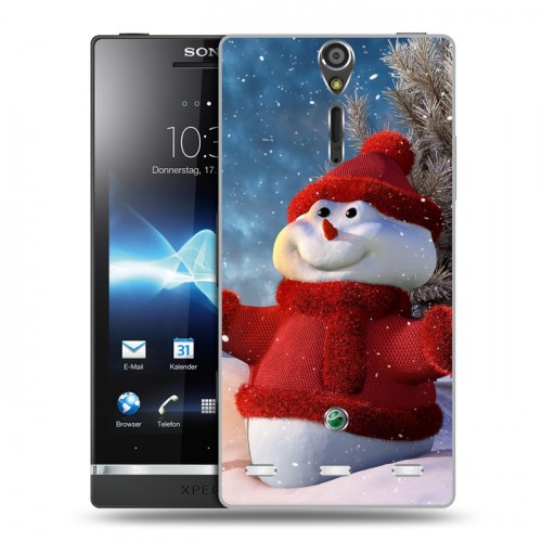 Дизайнерский пластиковый чехол для Sony Xperia S Снеговики