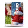 Дизайнерский пластиковый чехол для LG Optimus G2 mini Снеговики