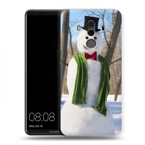 Дизайнерский пластиковый чехол для Huawei Mate 10 Pro Снеговики