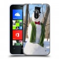 Дизайнерский пластиковый чехол для Nokia Lumia 620 Снеговики