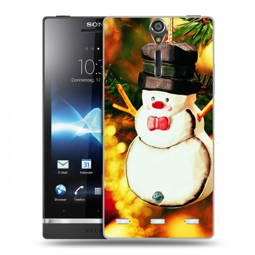 Дизайнерский пластиковый чехол для Sony Xperia S Снеговики