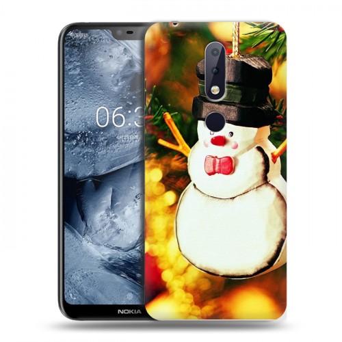 Дизайнерский силиконовый чехол для Nokia 6.1 Plus Снеговики