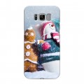 Дизайнерский силиконовый чехол для Samsung Galaxy S8 Снеговики