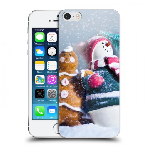 Дизайнерский пластиковый чехол для Iphone 5s Снеговики
