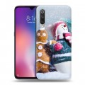 Дизайнерский силиконовый с усиленными углами чехол для Xiaomi Mi9 Снеговики