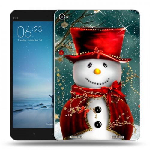 Дизайнерский силиконовый чехол для Xiaomi Mi Pad 2 Снеговики