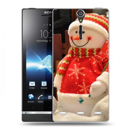 Дизайнерский пластиковый чехол для Sony Xperia S Снеговики