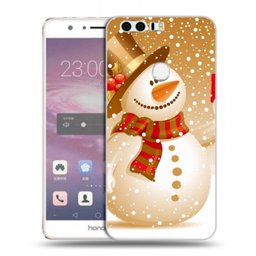 Дизайнерский пластиковый чехол для Huawei Honor 8 Снеговики