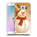 Дизайнерский пластиковый чехол для Samsung Galaxy S6 Edge Снеговики
