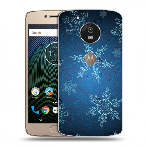 Дизайнерский силиконовый чехол для Motorola Moto G5s Снежинки