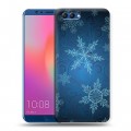 Дизайнерский пластиковый чехол для Huawei Honor View 10 Снежинки