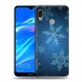 Дизайнерский пластиковый чехол для Huawei Y6 (2019) Снежинки