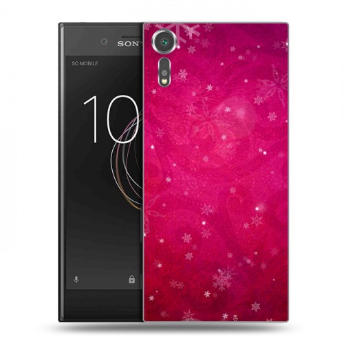 Дизайнерский пластиковый чехол для Sony Xperia XZs Снежинки