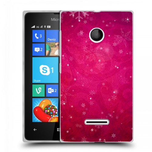 Дизайнерский пластиковый чехол для Microsoft Lumia 435 Снежинки