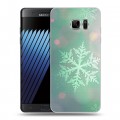 Дизайнерский пластиковый чехол для Samsung Galaxy Note 7 Снежинки