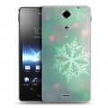 Дизайнерский пластиковый чехол для Sony Xperia TX Снежинки