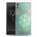 Дизайнерский пластиковый чехол для Sony Xperia XZs Снежинки