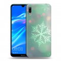 Дизайнерский пластиковый чехол для Huawei Y6 (2019) Снежинки