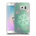 Дизайнерский силиконовый чехол для Samsung Galaxy S6 Edge Снежинки
