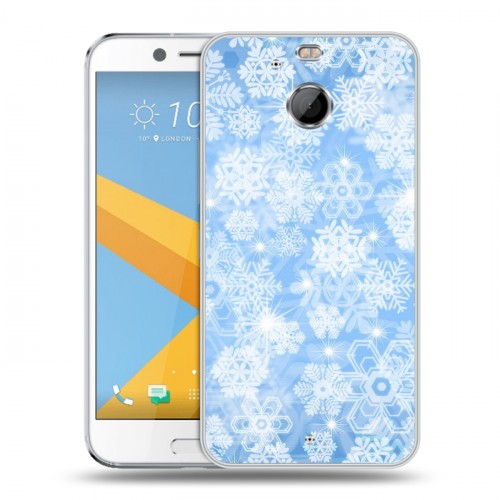 Дизайнерский пластиковый чехол для HTC 10 evo Снежинки