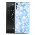 Дизайнерский пластиковый чехол для Sony Xperia XZs Снежинки