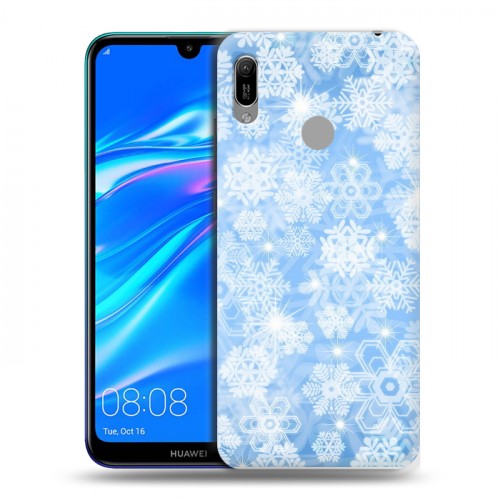 Дизайнерский пластиковый чехол для Huawei Y6 (2019) Снежинки