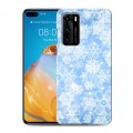 Дизайнерский силиконовый с усиленными углами чехол для Huawei P40 Снежинки