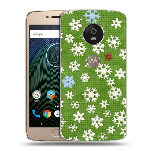 Дизайнерский пластиковый чехол для Motorola Moto G5s Снежинки
