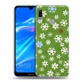 Дизайнерский пластиковый чехол для Huawei Y6 (2019) Снежинки