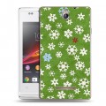 Дизайнерский пластиковый чехол для Sony Xperia E Снежинки