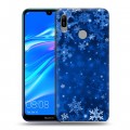 Дизайнерский пластиковый чехол для Huawei Y6 (2019) Снежинки