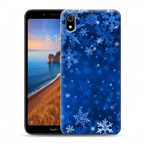 Дизайнерский силиконовый чехол для Xiaomi RedMi 7A Снежинки