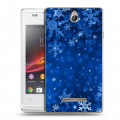 Дизайнерский пластиковый чехол для Sony Xperia E Снежинки