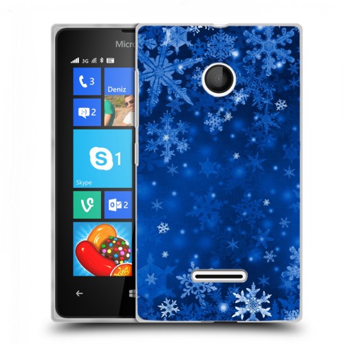 Дизайнерский пластиковый чехол для Microsoft Lumia 435 Снежинки