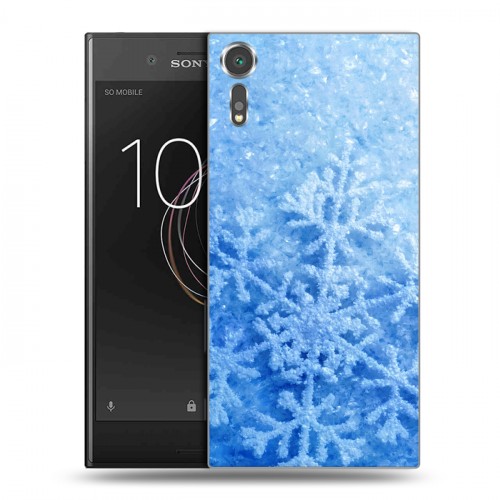 Дизайнерский пластиковый чехол для Sony Xperia XZs Снежинки