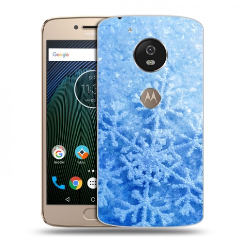 Дизайнерский пластиковый чехол для Motorola Moto G5s Снежинки