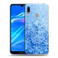 Дизайнерский пластиковый чехол для Huawei Y6 (2019) Снежинки