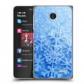 Дизайнерский пластиковый чехол для Nokia X Снежинки