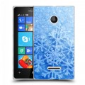 Дизайнерский пластиковый чехол для Microsoft Lumia 435 Снежинки