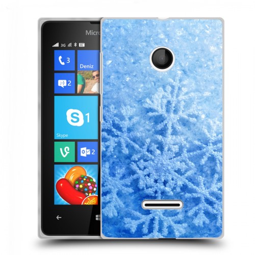 Дизайнерский пластиковый чехол для Microsoft Lumia 435 Снежинки