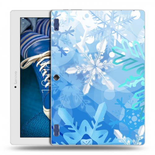 Дизайнерский силиконовый чехол для Lenovo Tab 2 A10-30 Снежинки