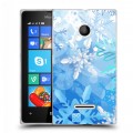 Дизайнерский пластиковый чехол для Microsoft Lumia 435 Снежинки