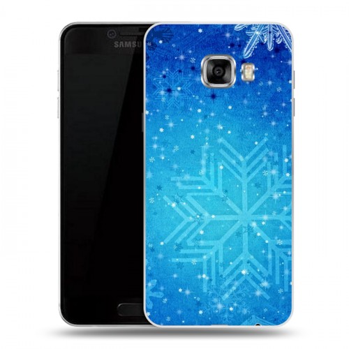 Дизайнерский пластиковый чехол для Samsung Galaxy C5 Снежинки
