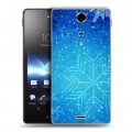 Дизайнерский пластиковый чехол для Sony Xperia TX Снежинки