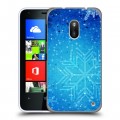 Дизайнерский пластиковый чехол для Nokia Lumia 620 Снежинки